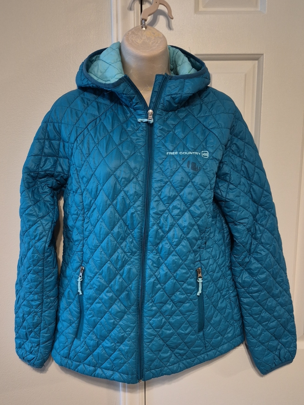 Free Country Teal Zip Jacket Medium